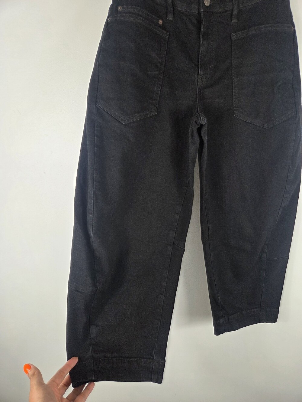 Ruti The Petite Slouchy Barrel High Waist Relaxed Jeans Black - Picture 6 of 13